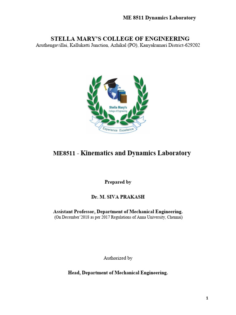 DOM Lab Manual Regulation 2017 Download Free PDF Engineering
