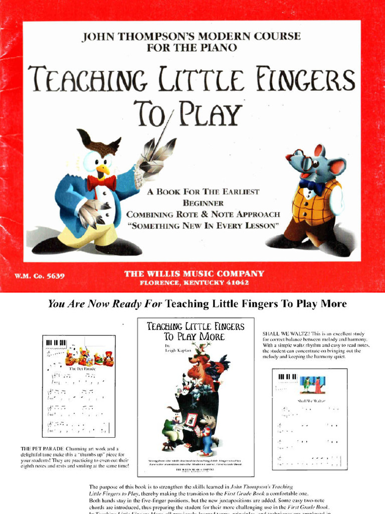 John thompson s teaching little fingers to play pdf