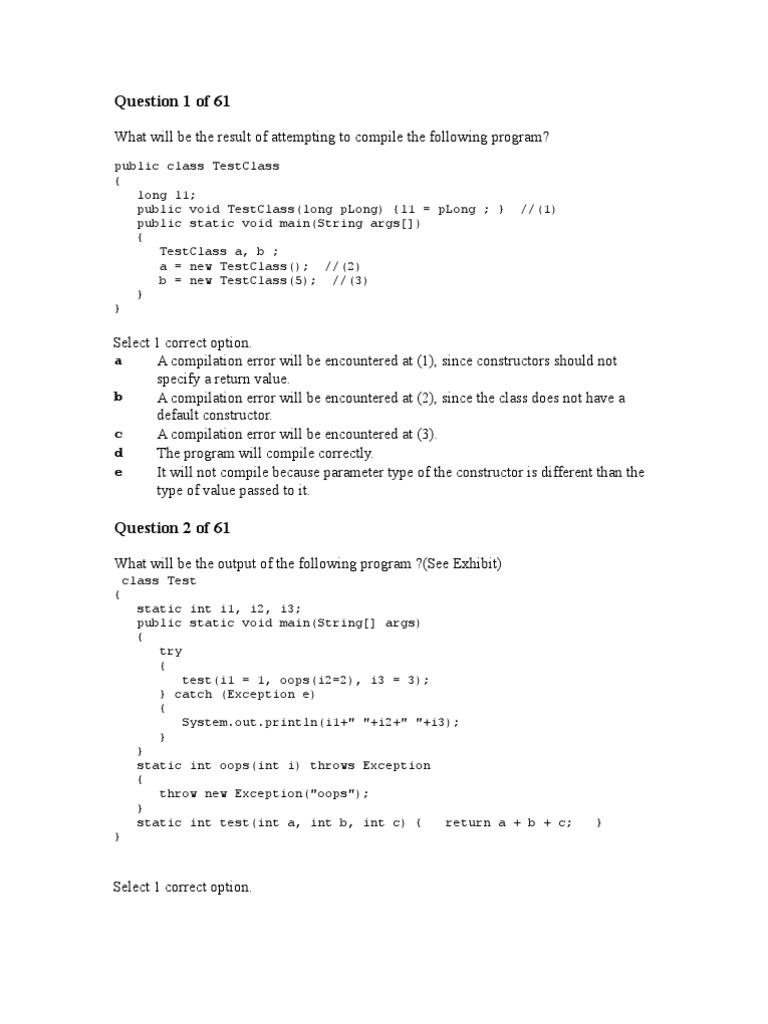 Java Exception Handling and Compilation Errors | PDF | Teaching Methods ...