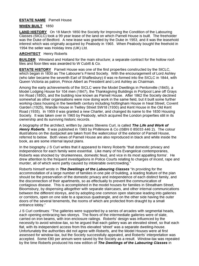 Parnell House Information Sheet 2024 PDF Taxes Buildings And