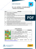 Lista de Livros e Materiais 2024 Ei Maternal 3