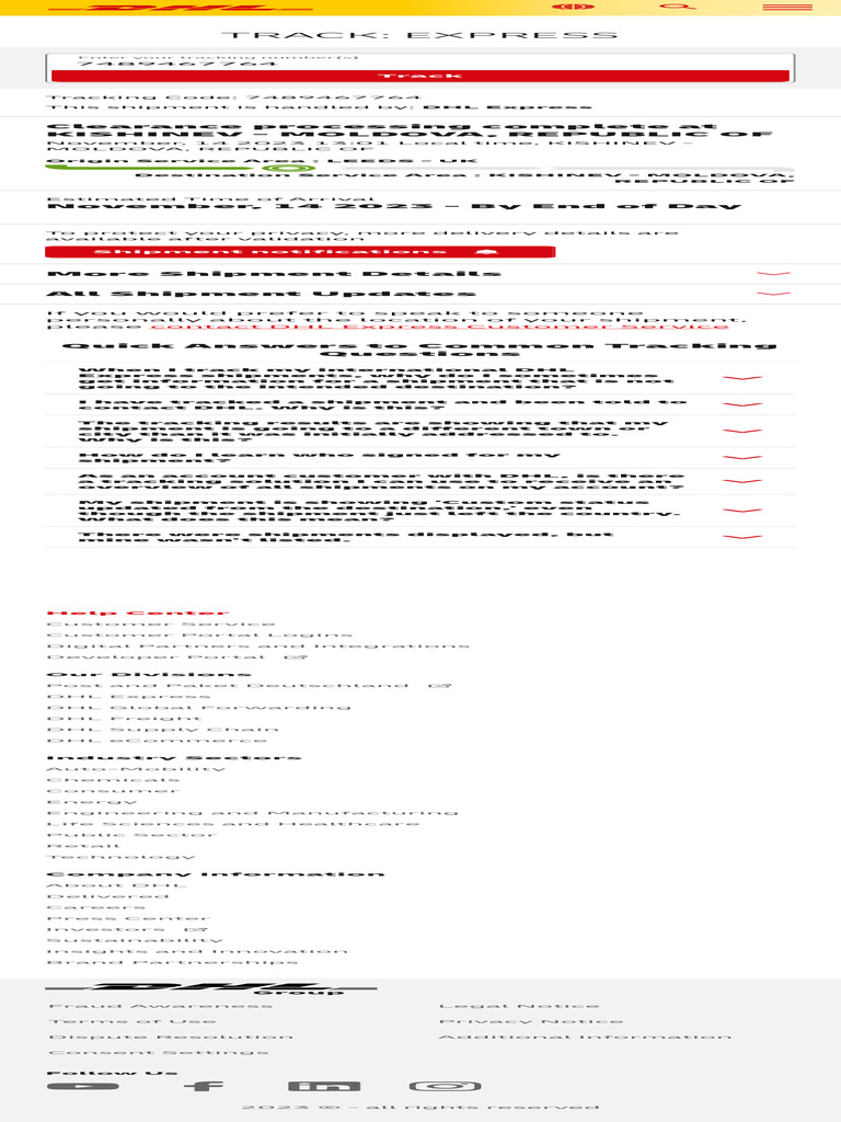 Track & Trace Express DHL Global | PDF | Business | Economies