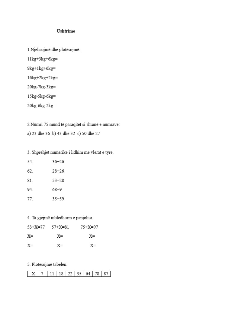 Ushtrime 2 | PDF