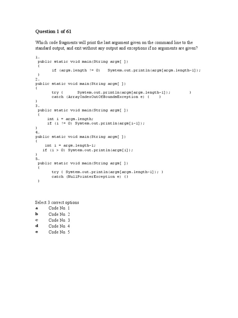 Java Exception Handling and Code Behavior | PDF