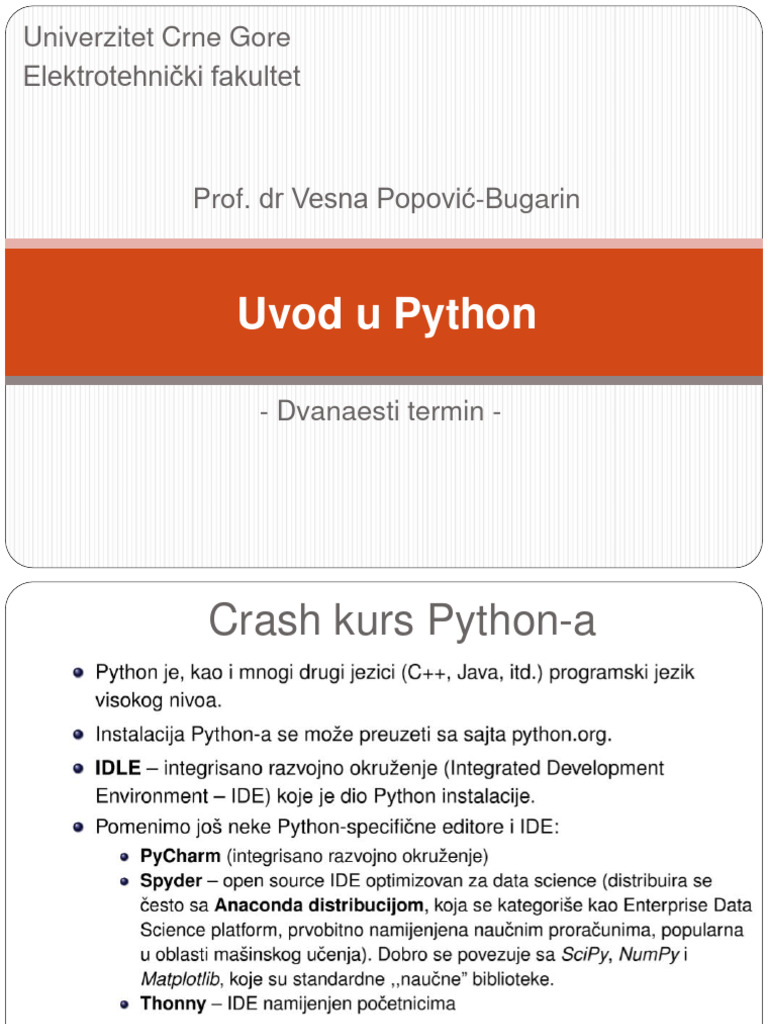 Python - Uvod | PDF