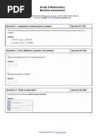 Grade 8 Mathematics Online Baseline - Siyavula - Printout