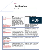 Novel Study Notes Part 2