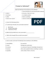 Formal Vs Informal