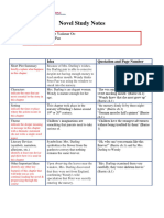 Novel Study Notes Part 1