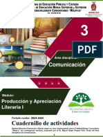 Cuadernillo de Actividades 3sem Producción y Apreciación Literaria I Ciclo 2021-2022