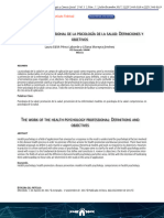 PSICOLOGÍA DE LA SALUD Carlos Gonzalez Ensayo