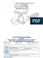 Plano Didáctico. Español 1º Año. Del 15 de Noviembre Al 01 de Diciembre.