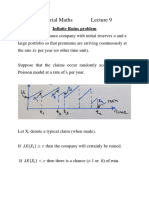 Actuarial Maths Lecture 9 Infinite RuinNew