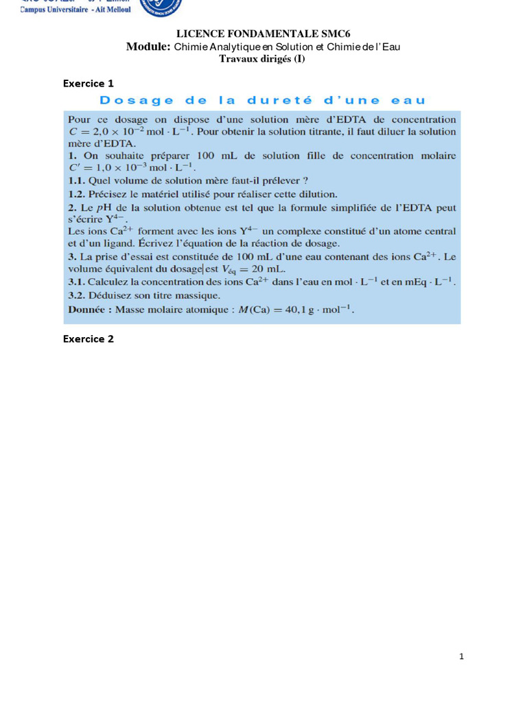 Chimie Analytique de l'Eau Minérale | PDF | Technologie et ingénierie