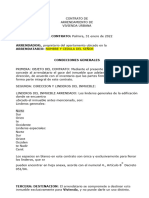 Contrato de Arrendamiento de Vivienda Urbana