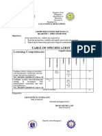 CSS - 1st Grade - 2nd Quarter - Exam - TOS - Answer Key