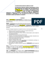 Contrato de Prestación de Servicios Jurídicos A Futuro