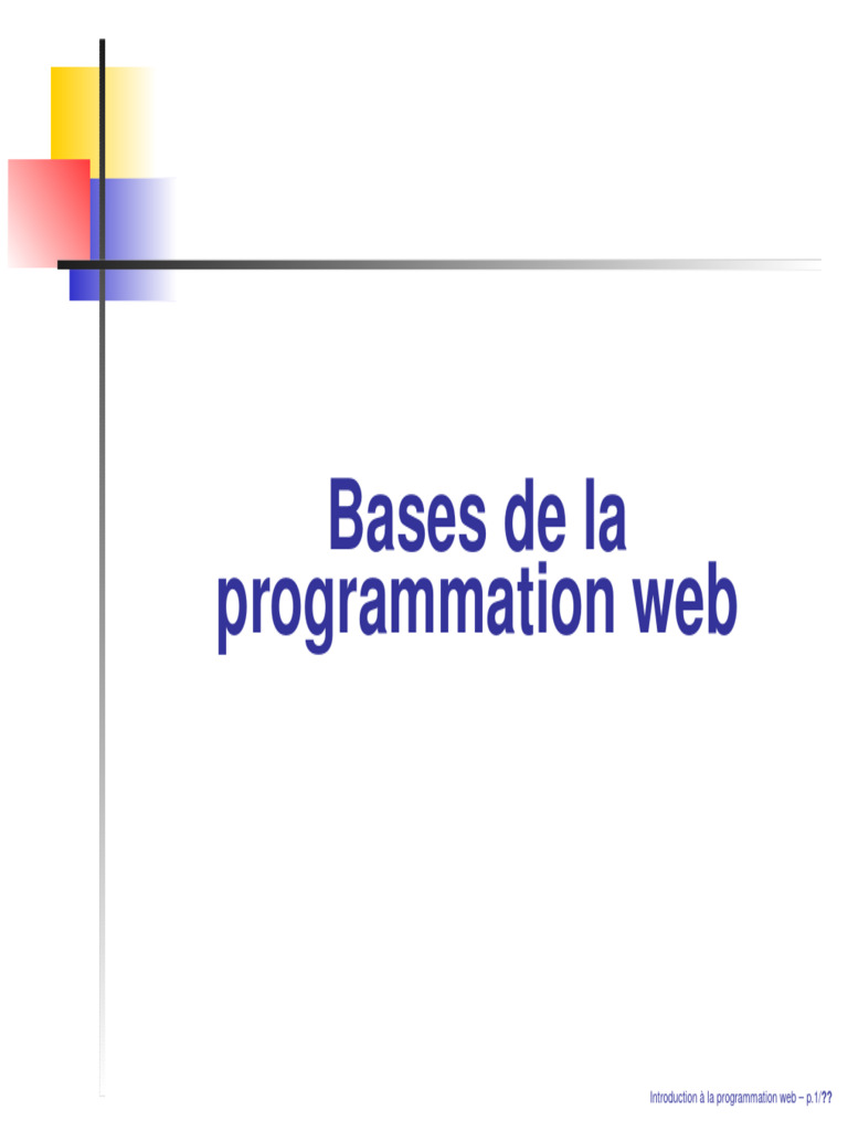 Introduction à la programmation web | PDF | Programmation web | Cookie ...
