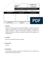 Poes 001 Elaboracion de Los Procedimientos Operativos Estandar