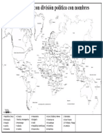 Mapa Mundi Con Division Politica Con Nombres para Imprimir