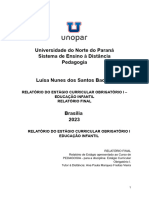 Relatório de Estágio - 4° Semestre - Luísa Nunes