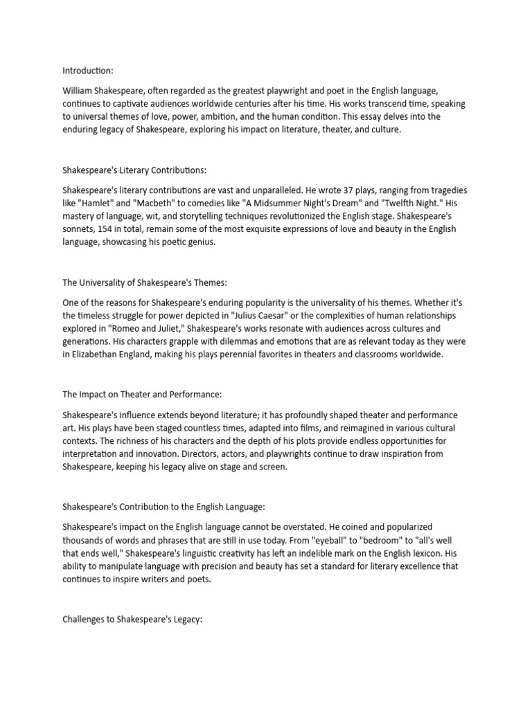 Unveiling The Life And Legacy Of William Shakespeare