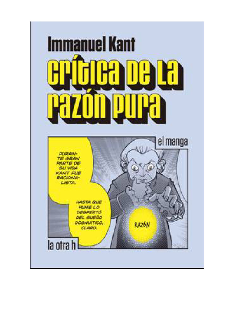 Kant Immanuel - Critica de La Razon Pura - El Manga | PDF | Immanuel ...