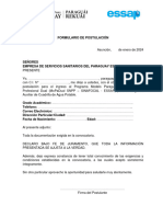 Formulario de Postulacion