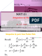 MAT121 - Note IV Integration by Parts COLUMN Method - 2021