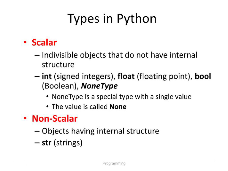 Python Scalar Type