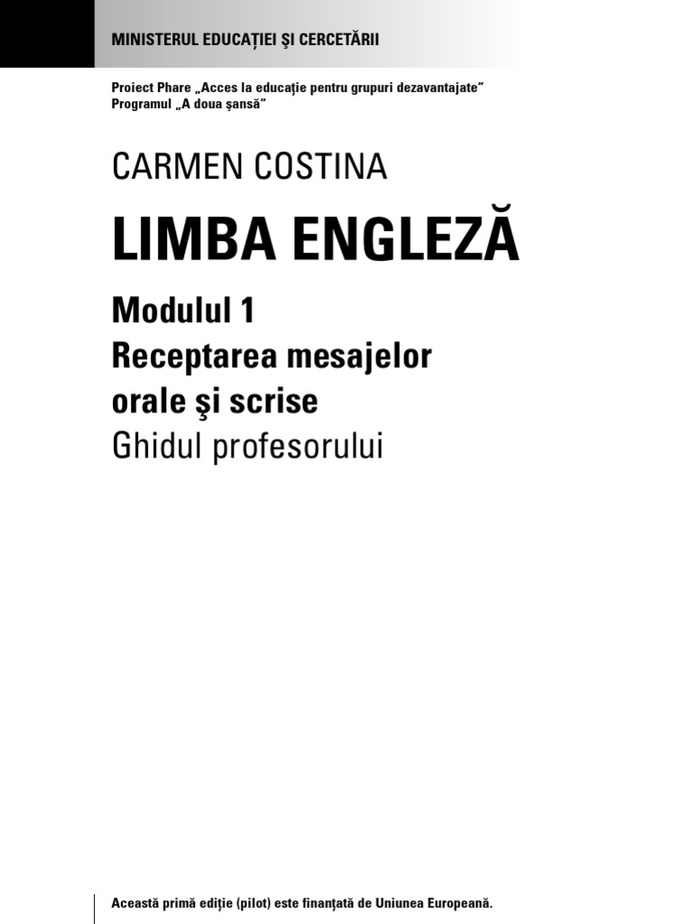 A Doua Sansa Secundar Engleza Profesor 1