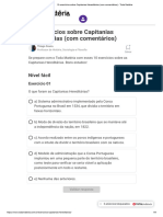 10 Exercícios Sobre Capitanias Hereditárias (Com Comentários) - Toda Matéria