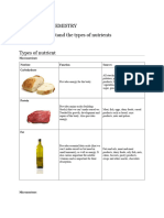 Types of Nutrients CONSUMER CHEMISTRY