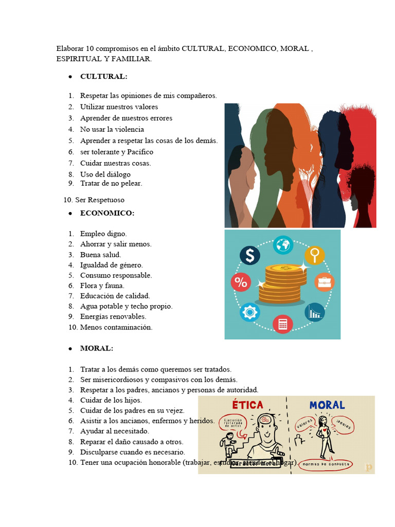 10 Compromisos en Ética y Valores | PDF | Moralidad