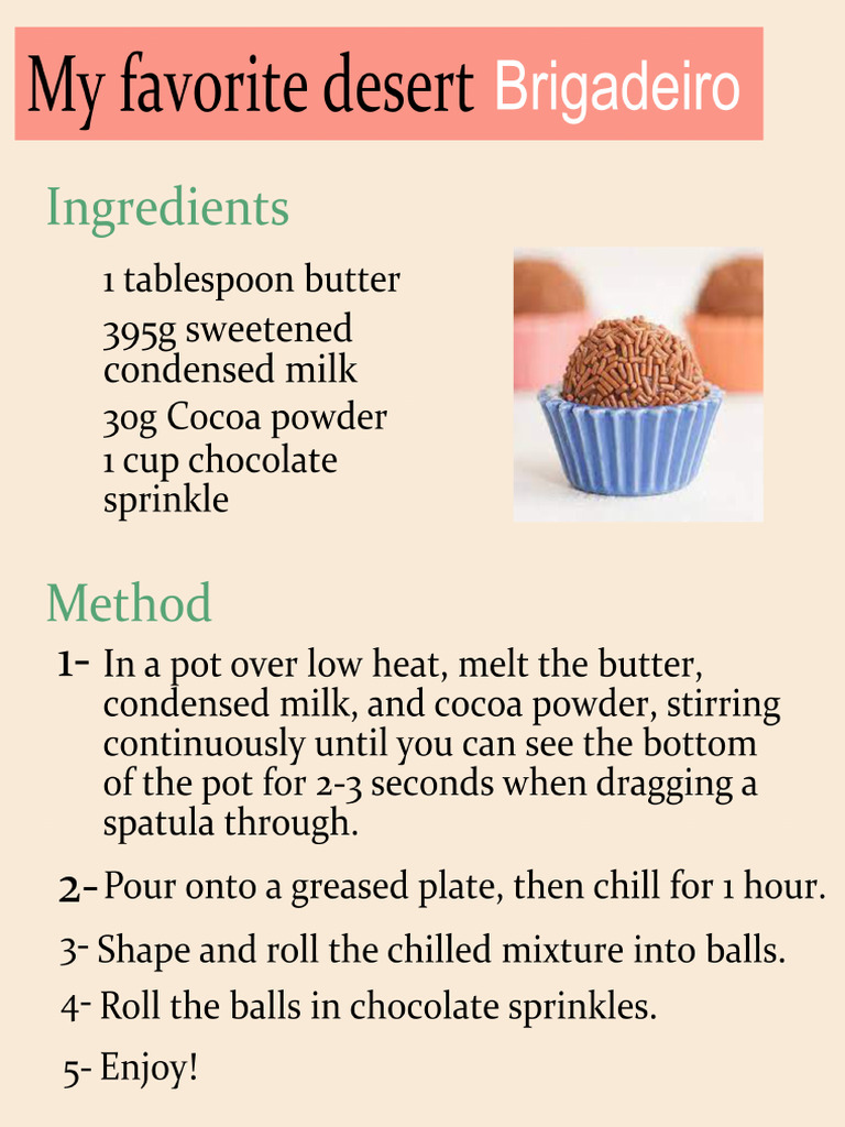 Brigadeiro Recipe Pdf