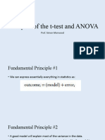 Principles of The T-Test and ANOVA