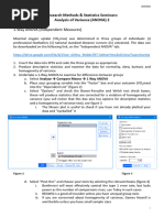 SPSS Worksheet 2 One-way ANOVA