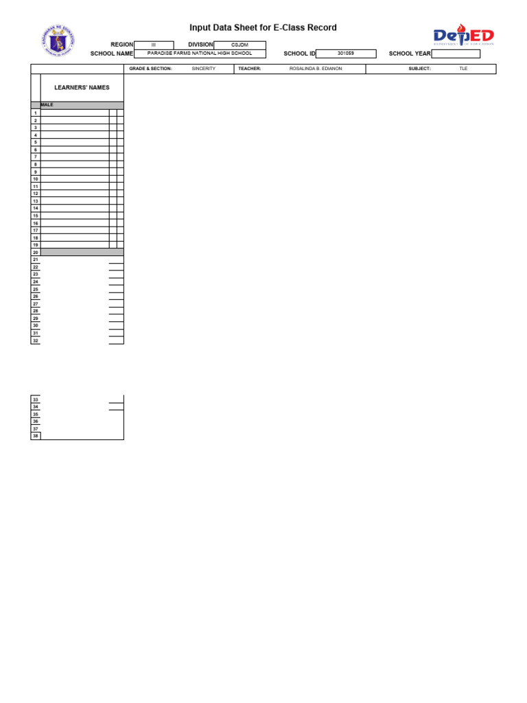 Grading sheet 3 pdf learning