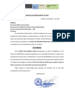 Carta de Autorización