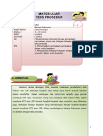 Materi Ajar Teks Prosedur: A. Orientasi