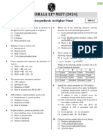 Photosynthesis in Higher Plants - DPP 03 (Of Lec 06) - Sequence No. 47 - Pathshala 11th NEET 2024