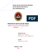 Formato de Presentación Del Plan de Proyecto de Tesis