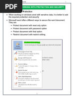 Word Protection and Security