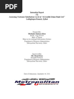 Download Internship Report on Assessing Customer Satisfaction Level at Al-Arafah Islami Bank Ltd by Bazlur Rahman Khan SN70411517 doc pdf