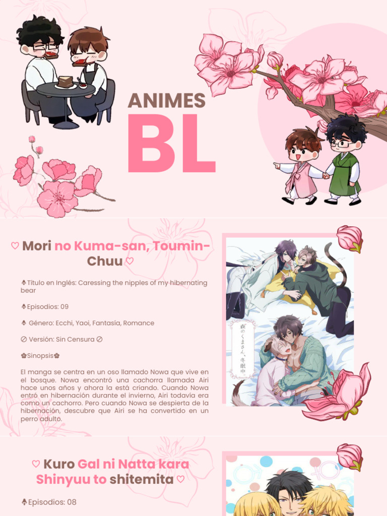 Animes BL | PDF | Anime y manga