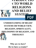 Introduction To World Religions and Belief System
