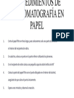 Procedimientos de La Cromatografía en Papel