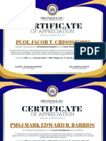 Blue Black and Gold Most Valuable Player Award Certificate