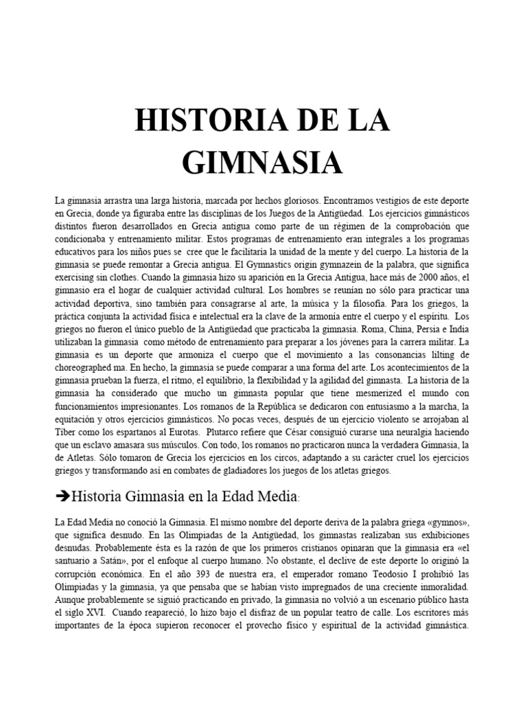Historia De La Gimnasia Pdf , HISTORIA Y ORÍGENES DE LA GIMNASIA ...