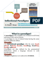 Inflectional Paradigms - Morphology- Dr. Shadia Yousef Banjar